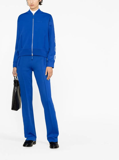 Chain-Print Zipped Track Jacket