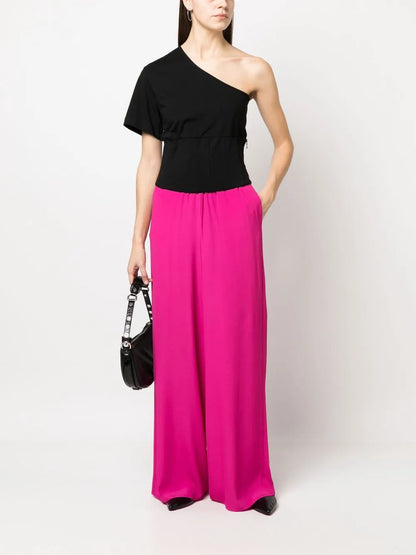 Elasticated Wide-Leg Trousers