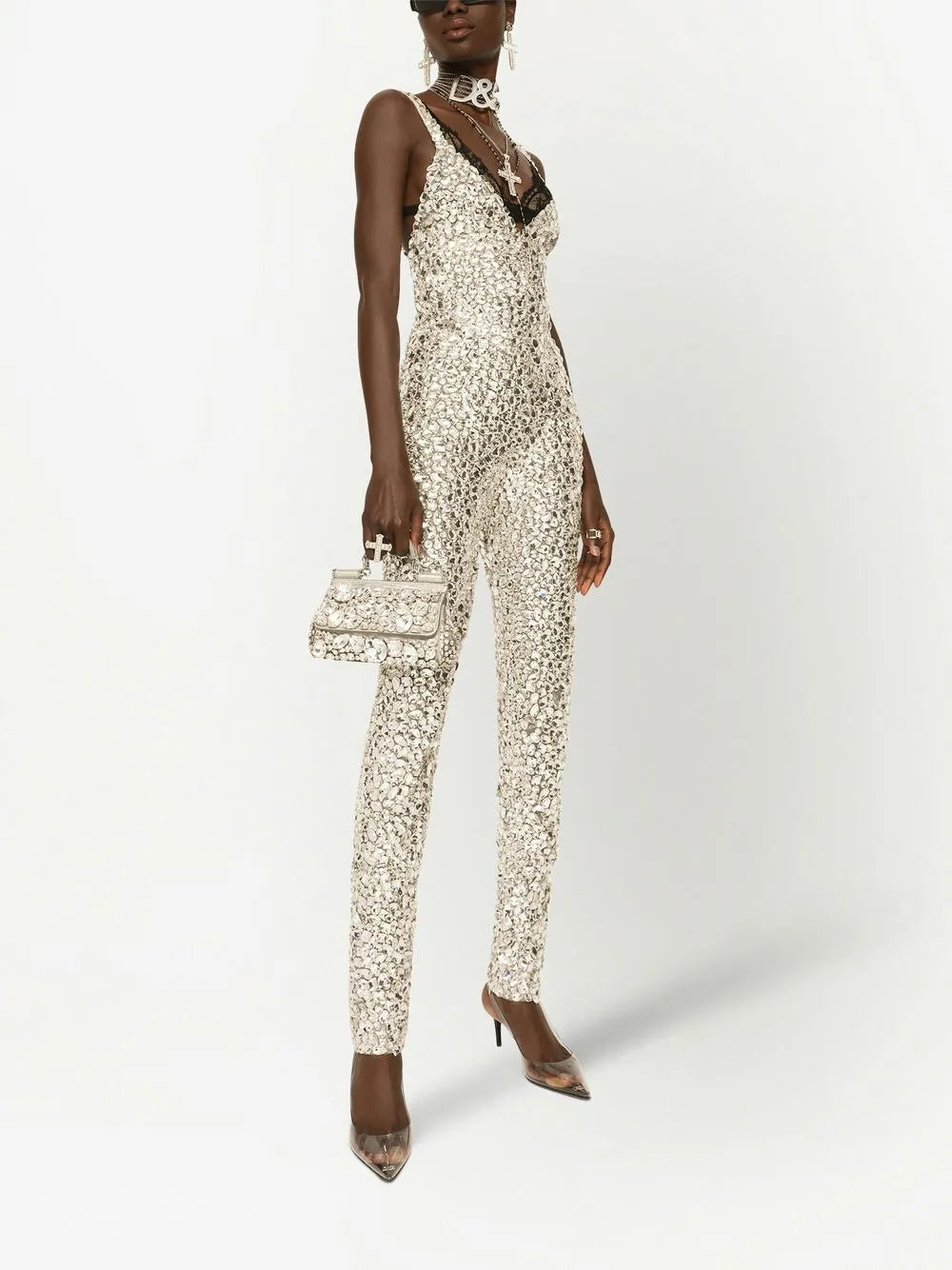 Kim Dolce&Gabbana Rhinestone-Embellished Jumpsuit