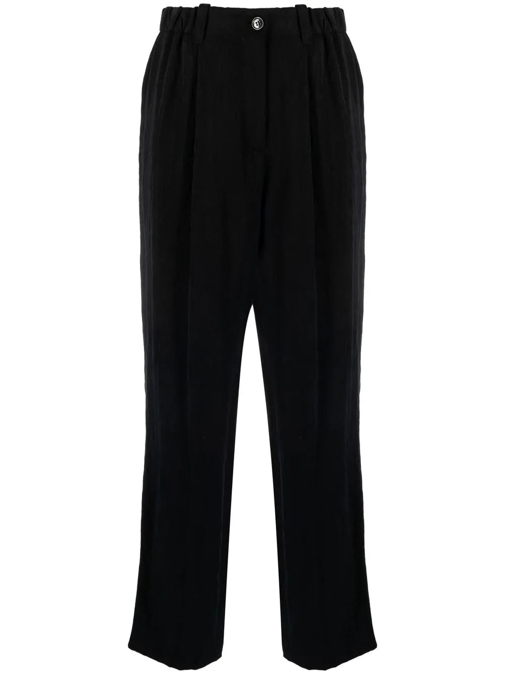 Wide-Leg Cotton Trousers