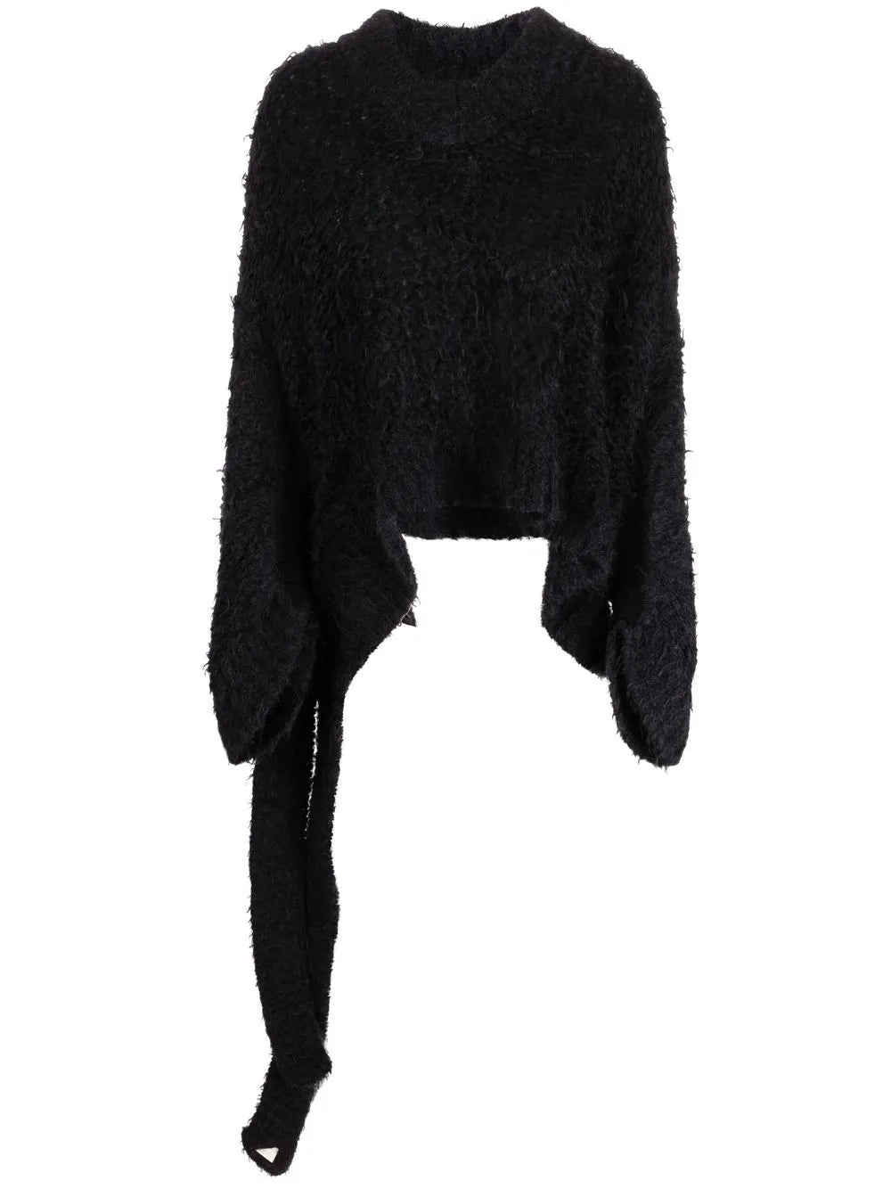 Open-Knit V-Neck Jumper