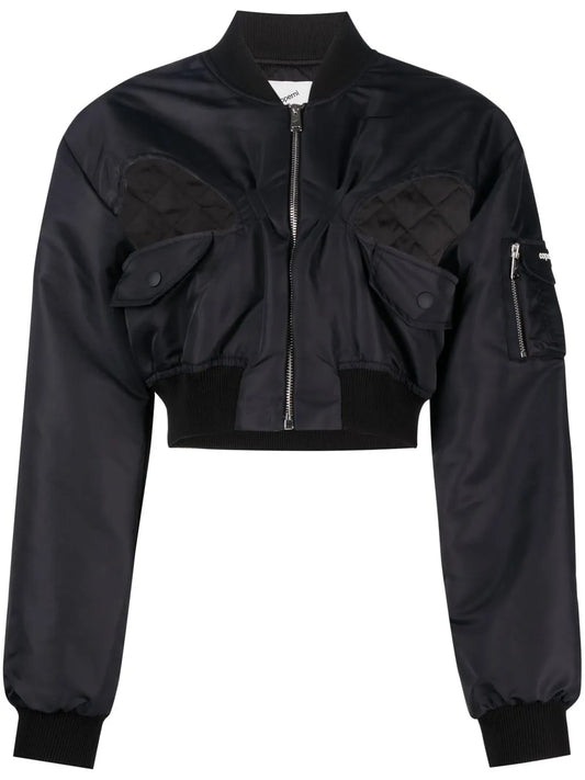 Cropped Bomber Jacket