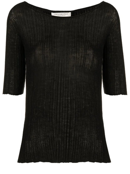 Ribbed-Knit Top