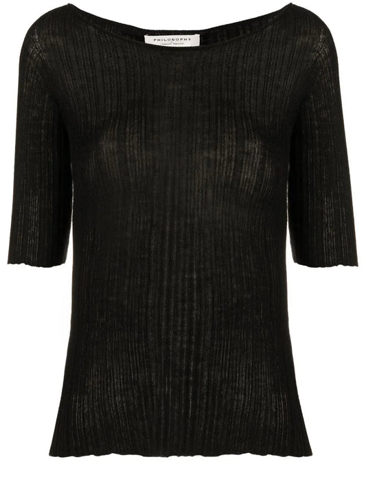 Ribbed-Knit Top