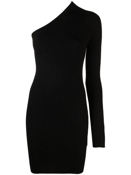 One-Shoulder Knitted Minidress