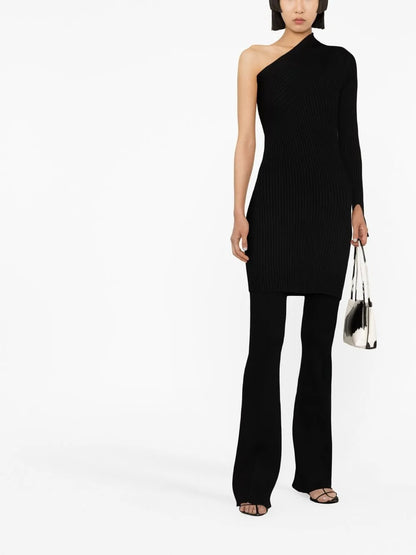 One-Shoulder Knitted Minidress