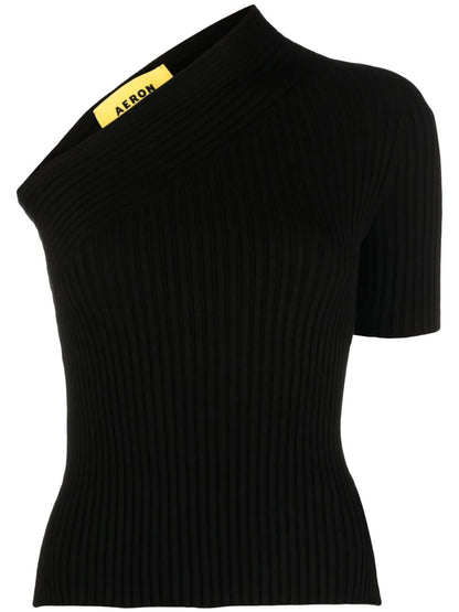 One-Shoulder Knitted Top