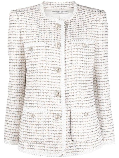 Round-Neck Buttoned Jacket
