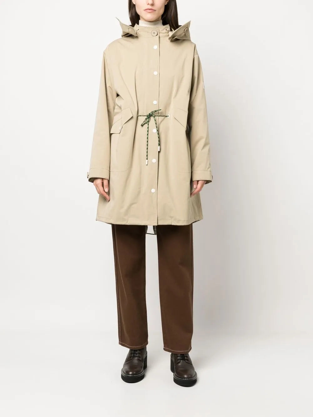 Drawstring Waist Raincoat