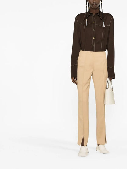 High-Waisted Tailored Trousers
