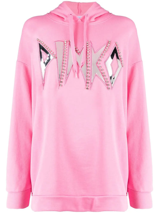 Mirrored-Logo Hoodie