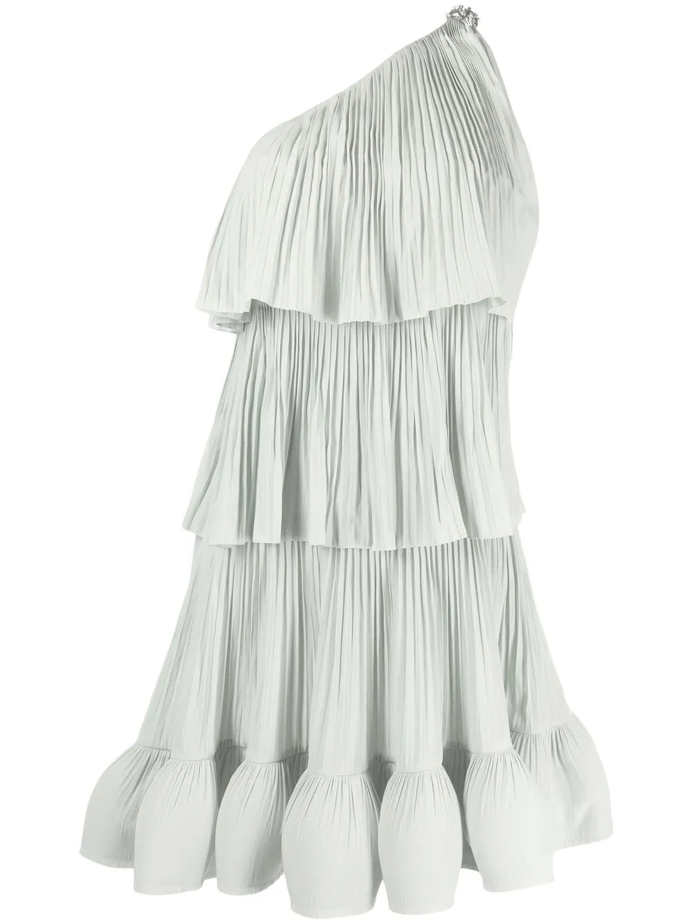 Pleated One-Shoulder Dress