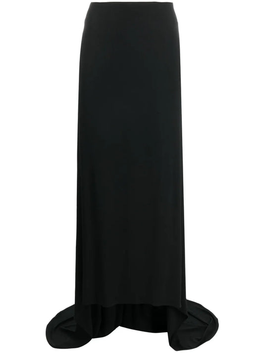 Floor-Length Asymmetric Draped Skirt