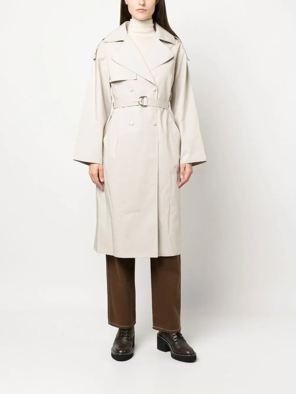 Silk Belted Trench Coat