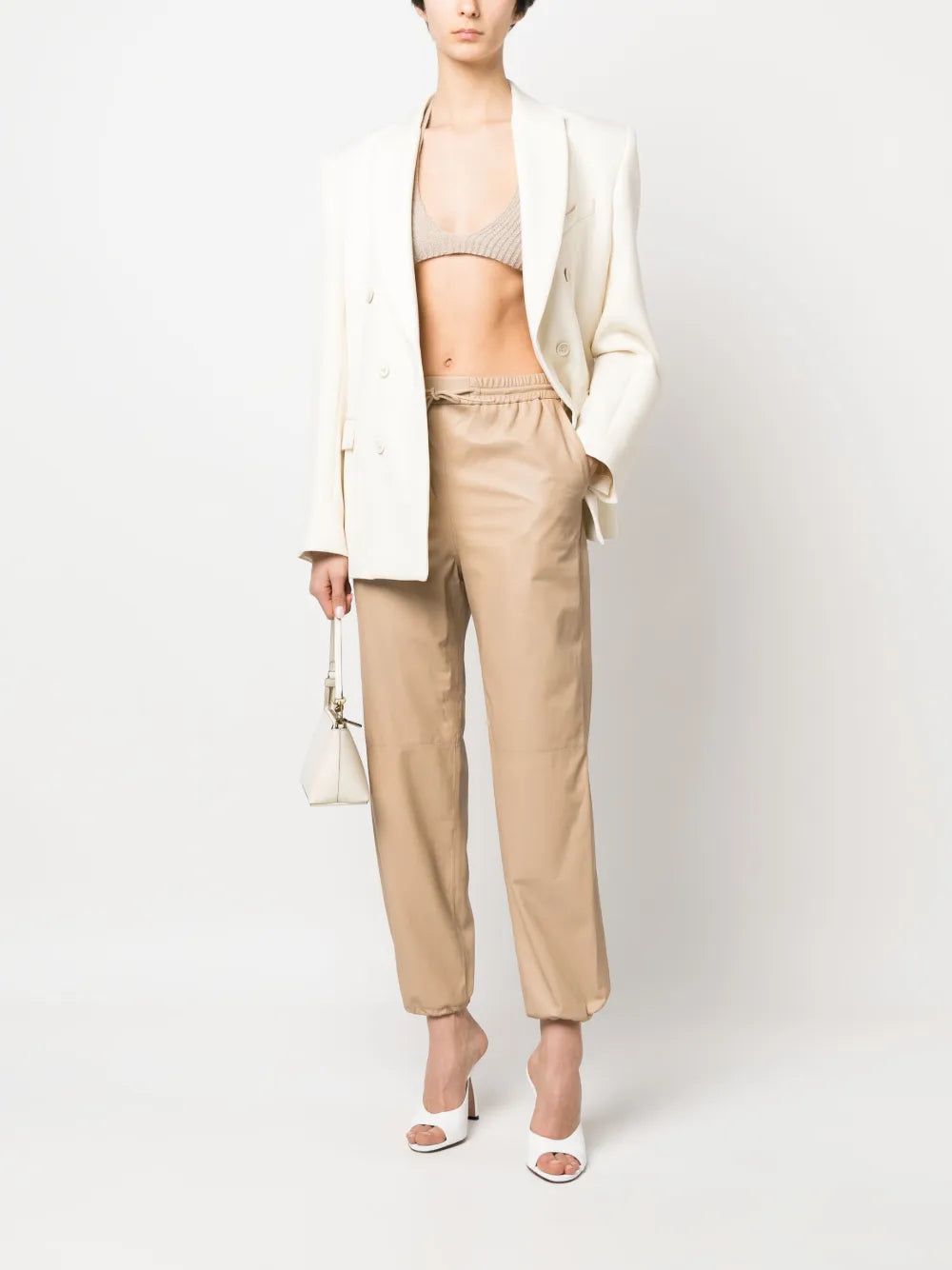 Straight-Leg Lambskin Trousers