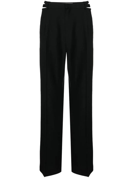 Lingerie Cut-Out Wool Trousers