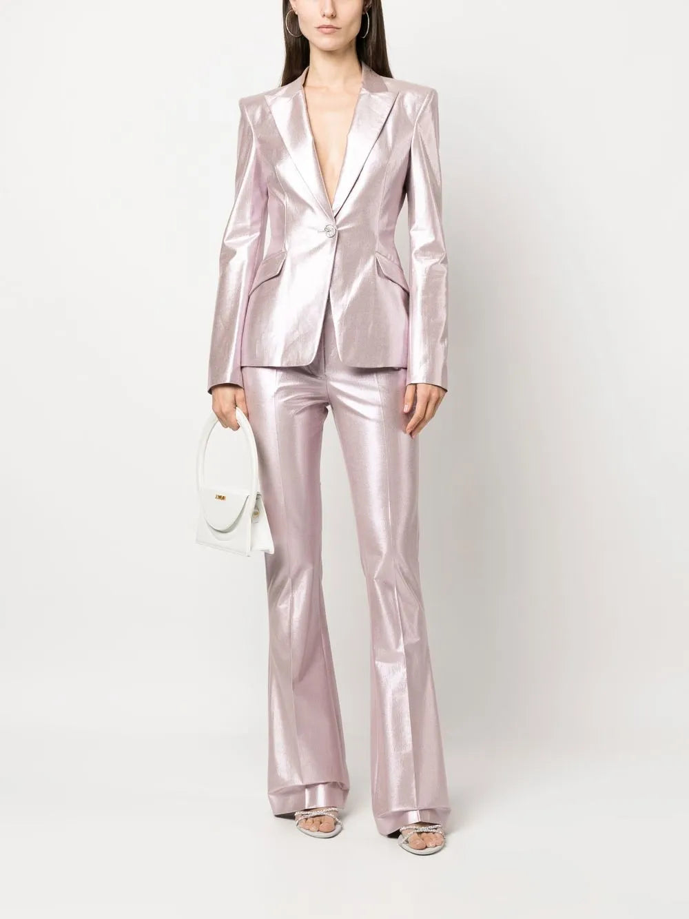 Metallic Flared Trousers