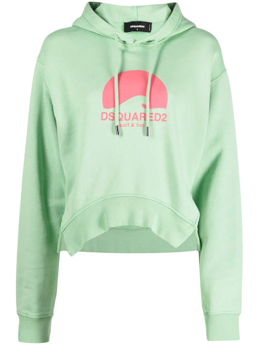 Logo-Print Detail Hoodie
