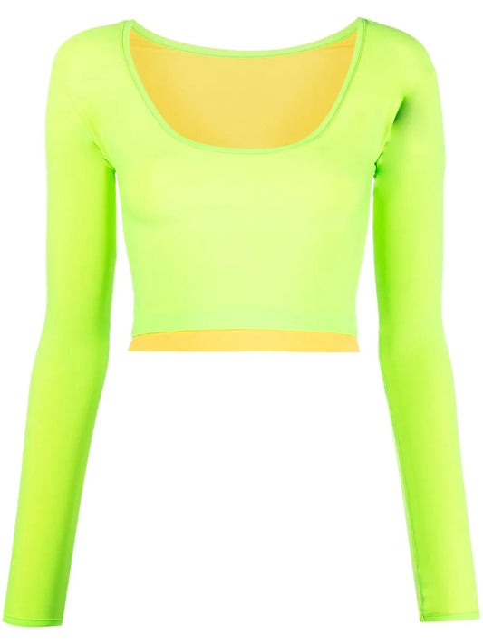 Layered Long-Sleeved Crop Top