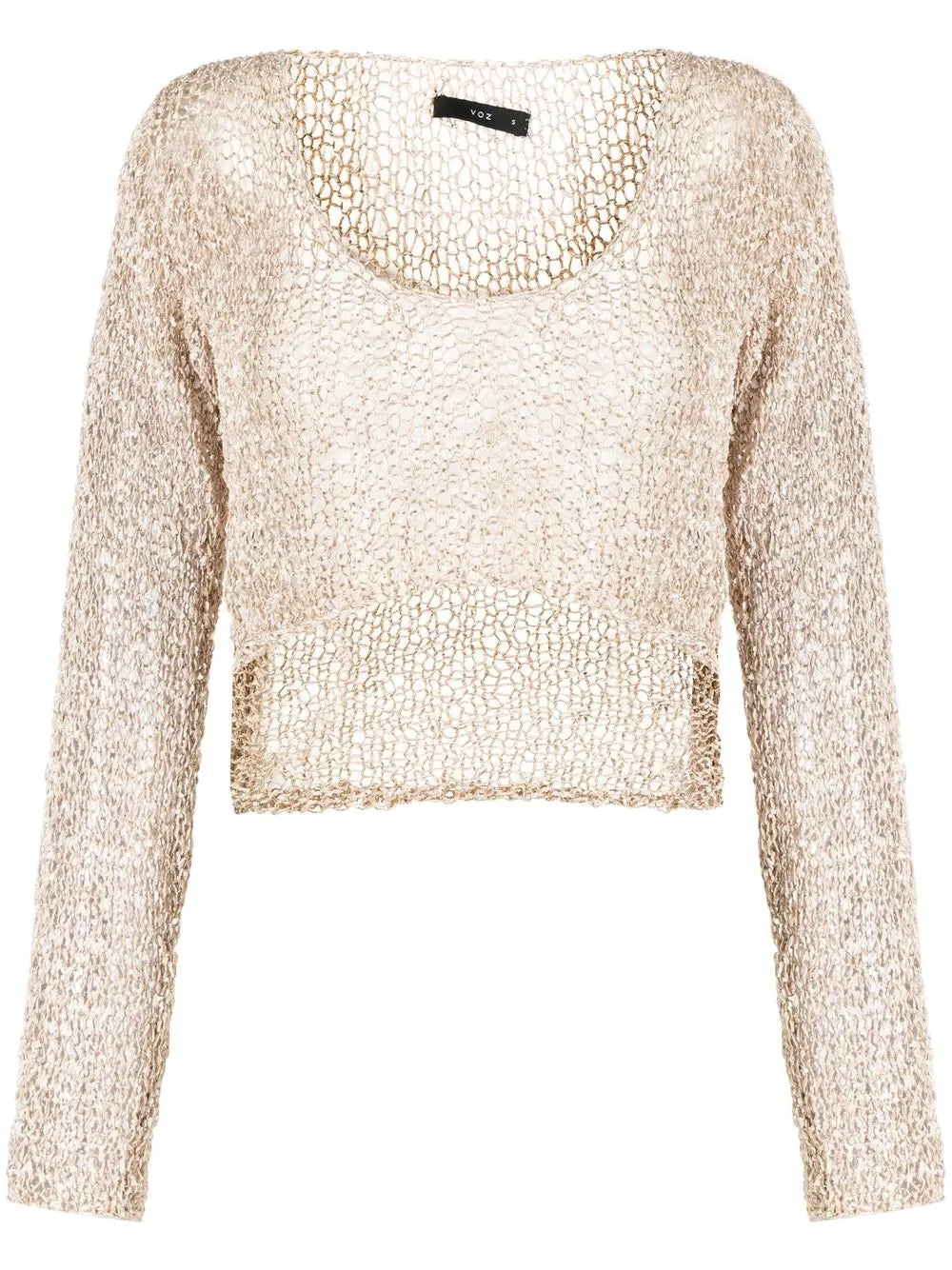 Cropped Loose-Knit Jumper