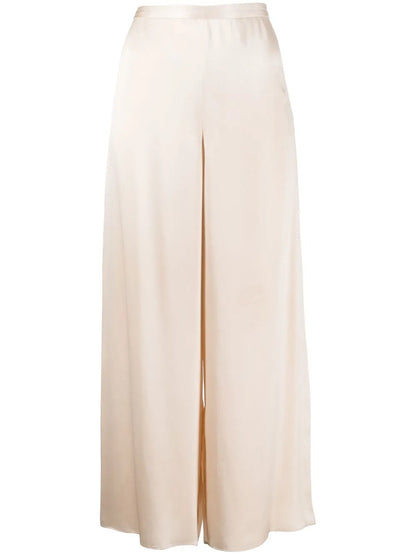 Wide-Leg Cropped Culotte Trousers