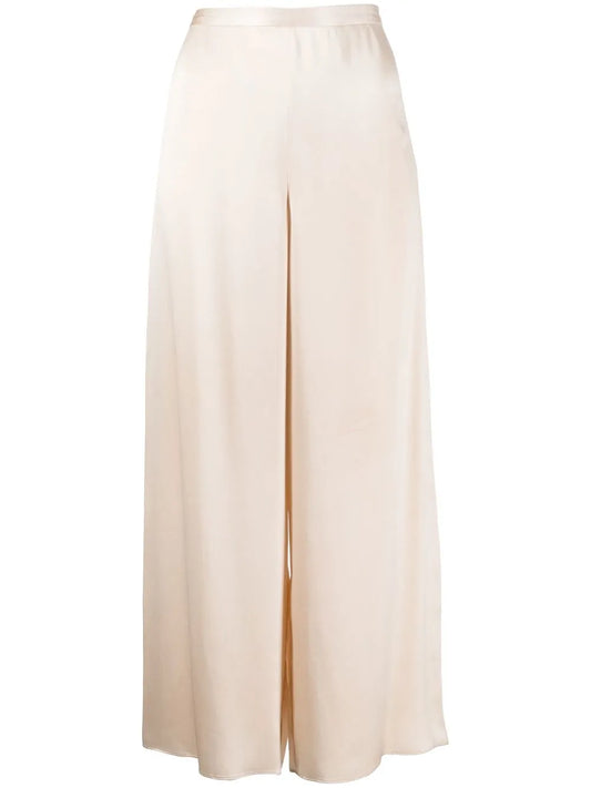 Wide-Leg Cropped Culotte Trousers