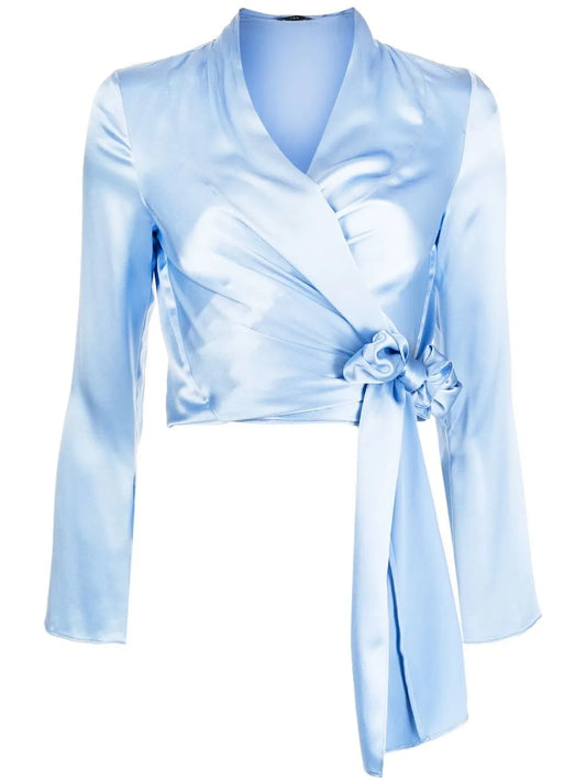 Silk Wrap Blouse