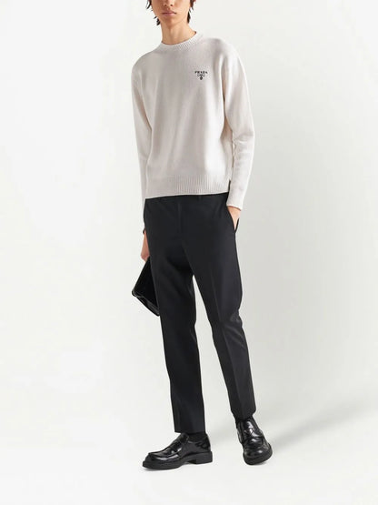 Logo-Embroidered Cashmere Jumper