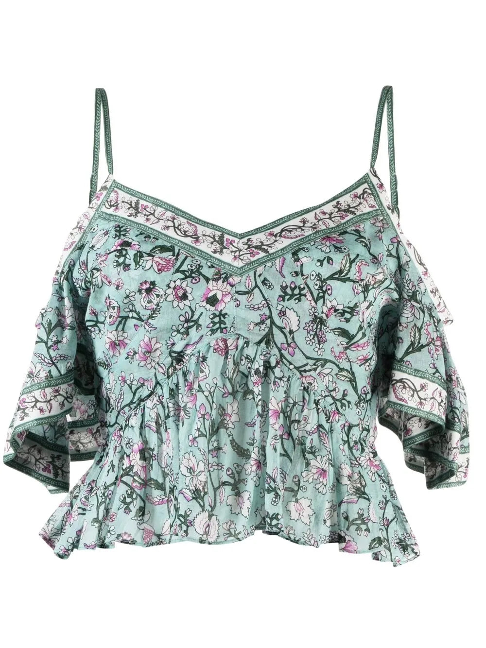 Garuva Off-Shoulder Floral-Print Top