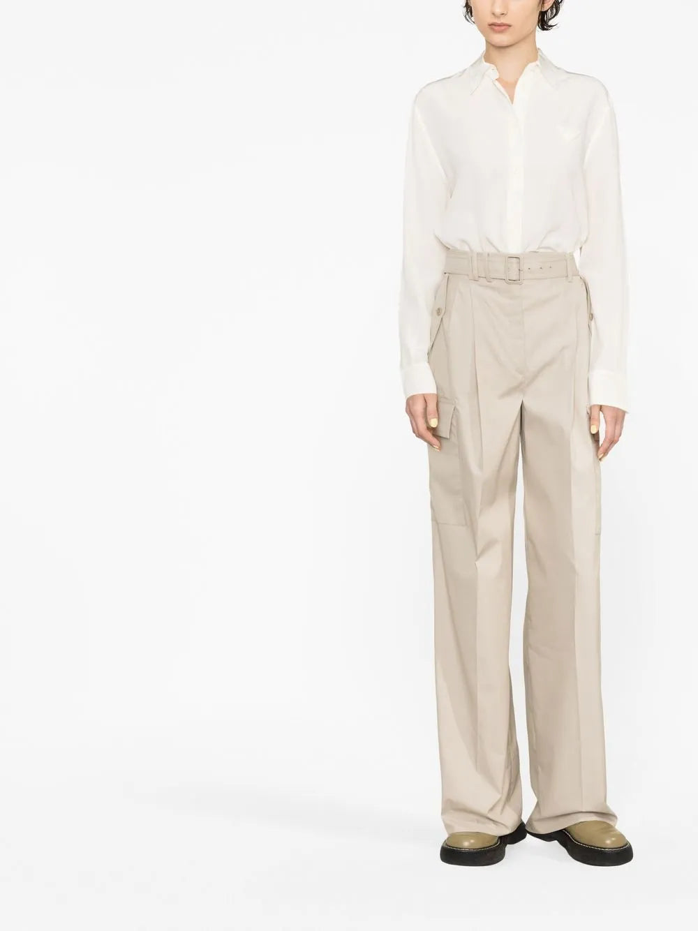 Belted Wide-Leg Trousers