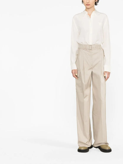 Belted Wide-Leg Trousers