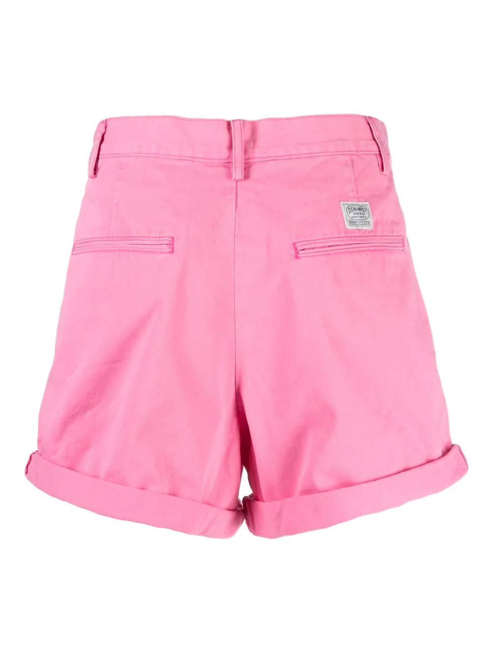 Pleated Cotton Mini Shorts
