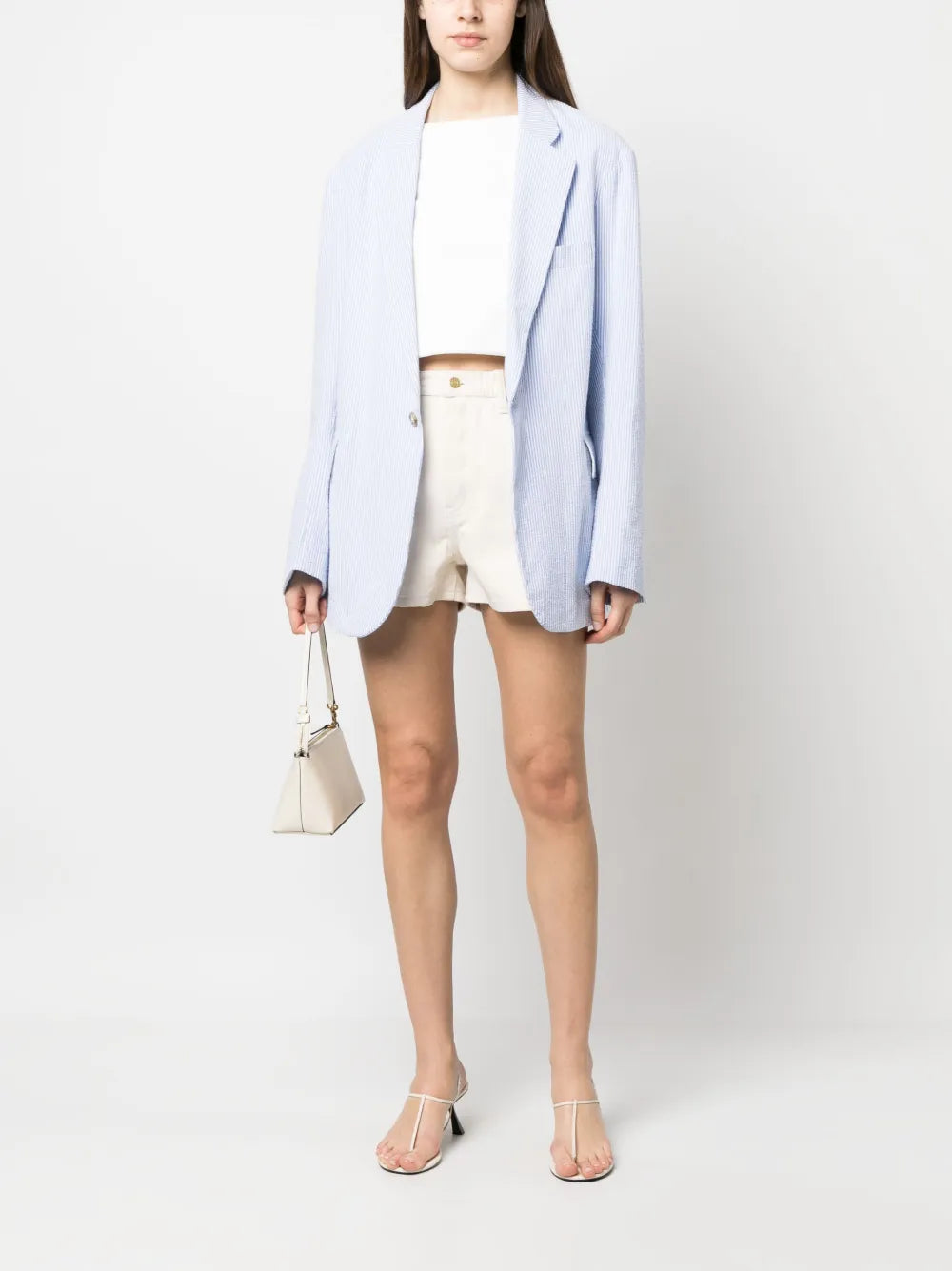 Pinstripe-Pattern Blazer