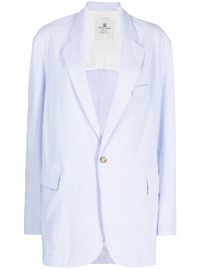 Pinstripe-Pattern Blazer
