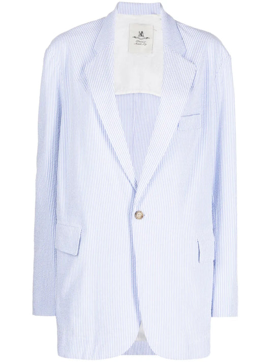 Pinstripe-Pattern Blazer