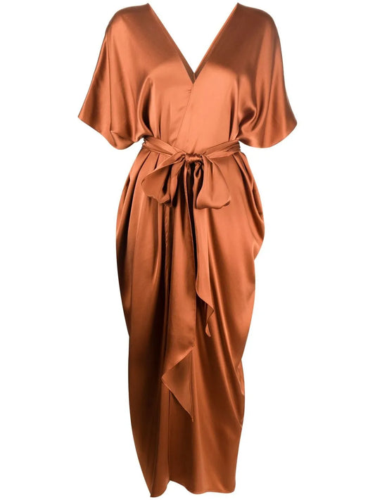 Tied-Waist Kaftan Dress