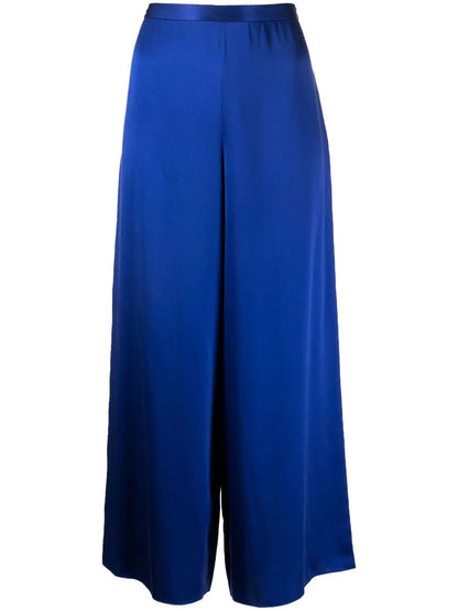 Silk Wide-Leg Trousers