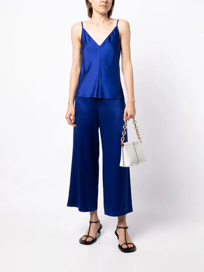 Silk Wide-Leg Trousers