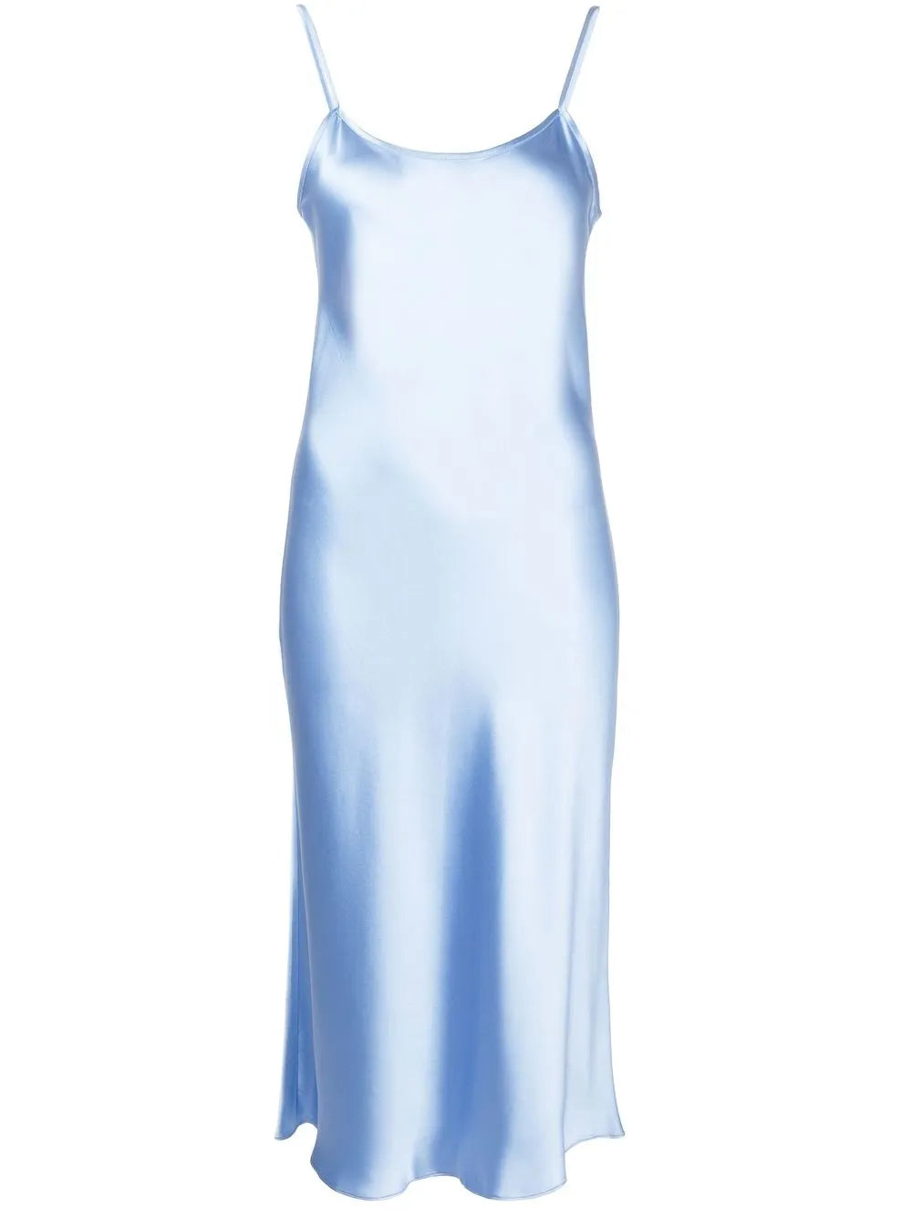 Satin-Finish Midi Dress