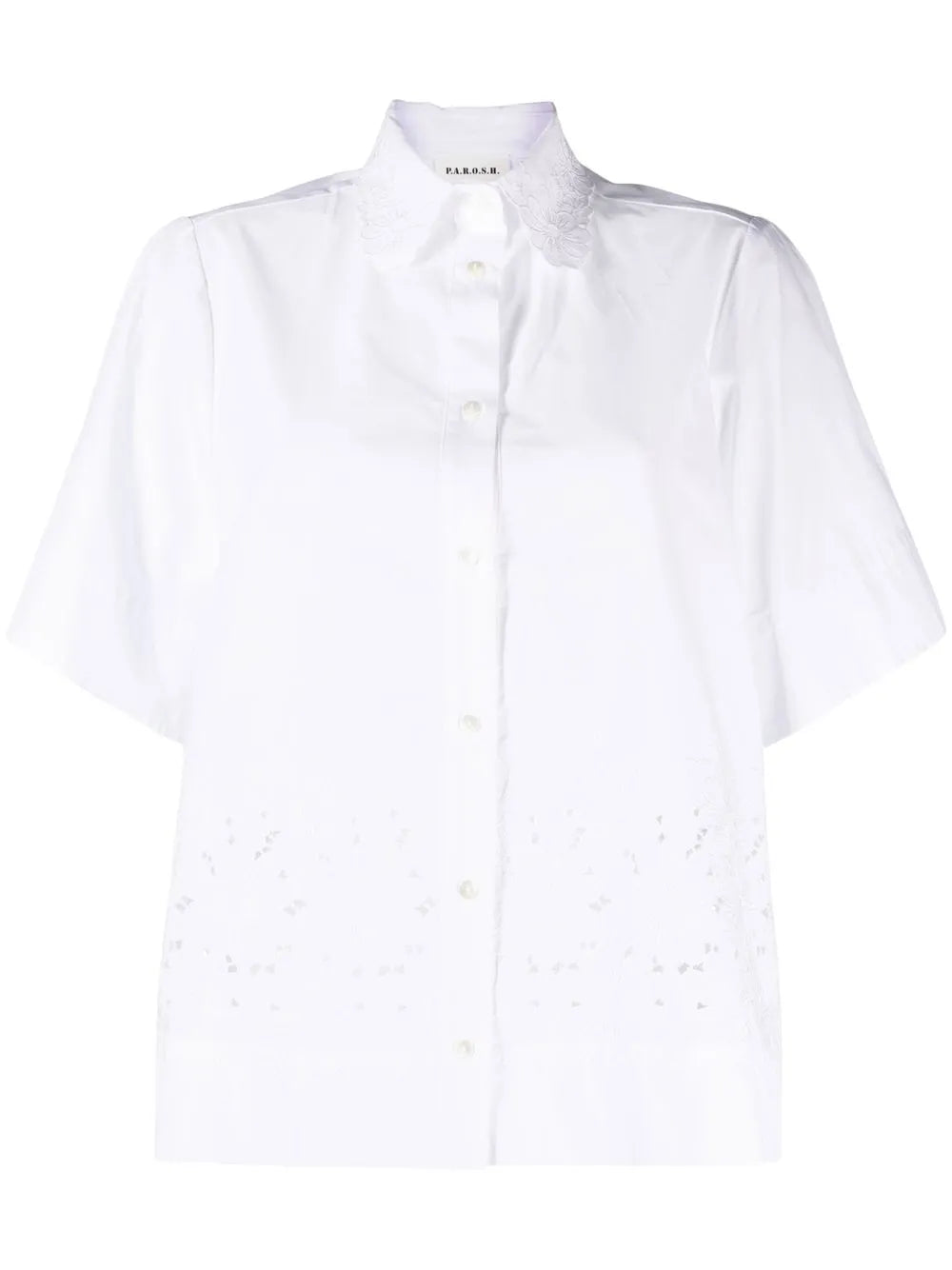 Broderie-Anglaise Short-Sleeve Shirt