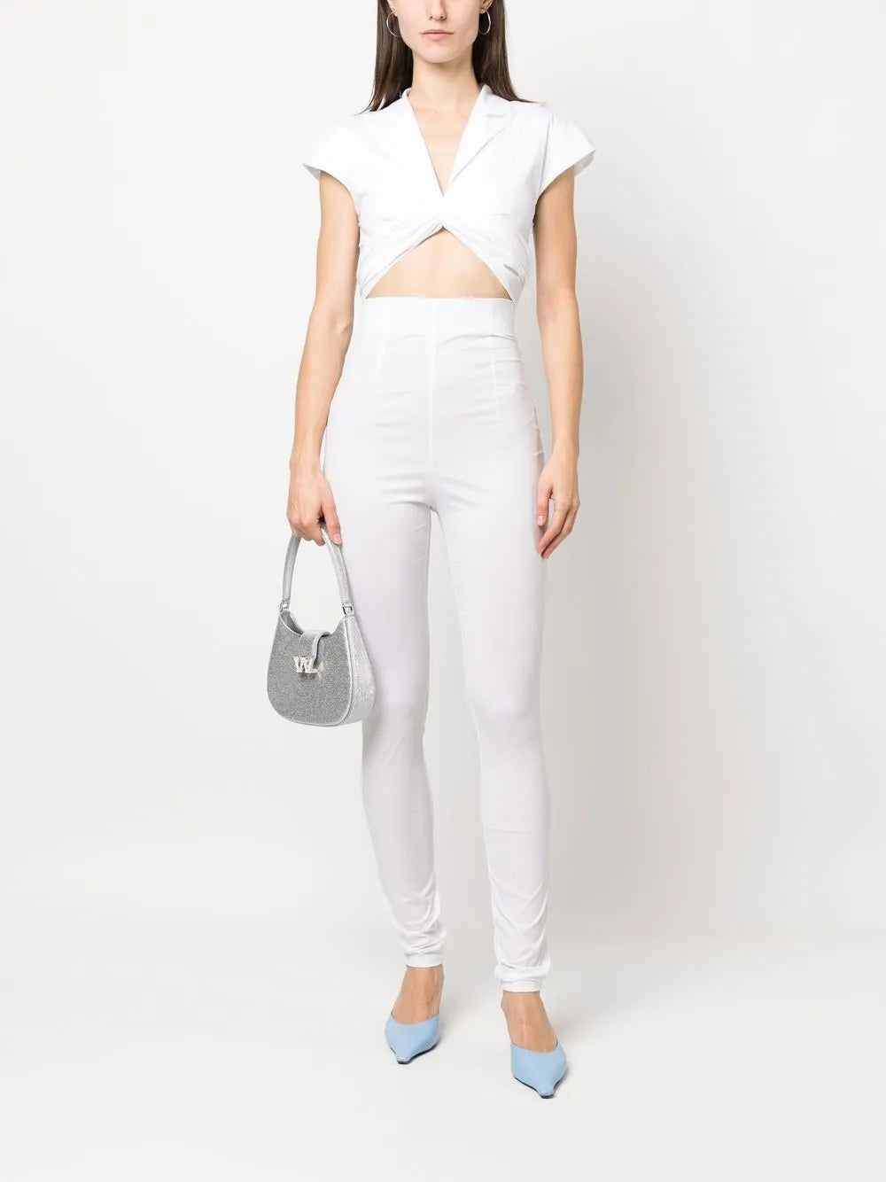 Cropped Taffeta Blouse