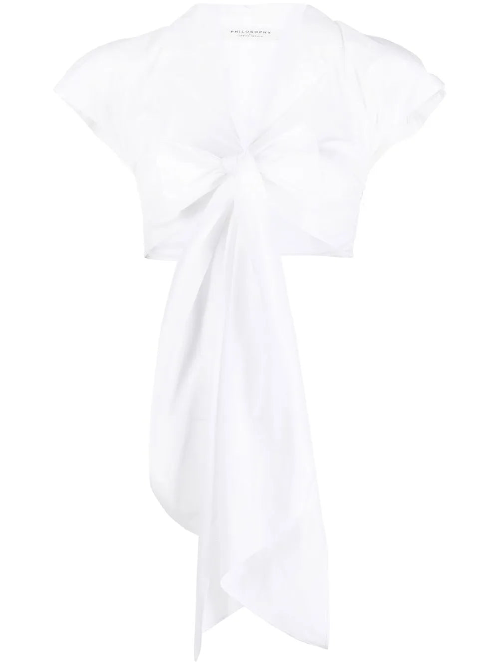 Cropped Taffeta Blouse