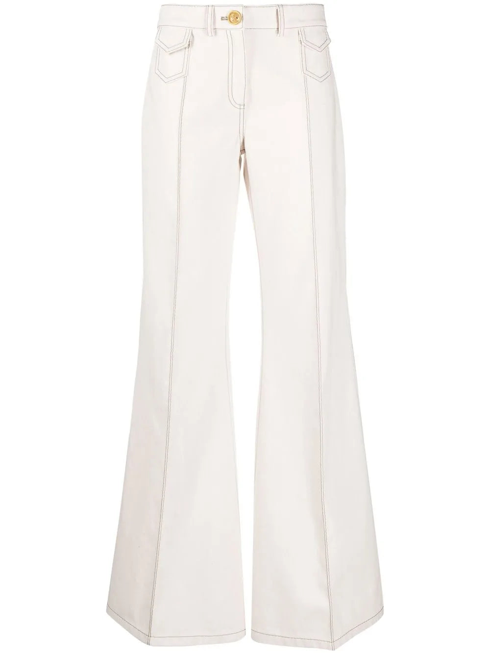 Wide-Leg Flared Trousers