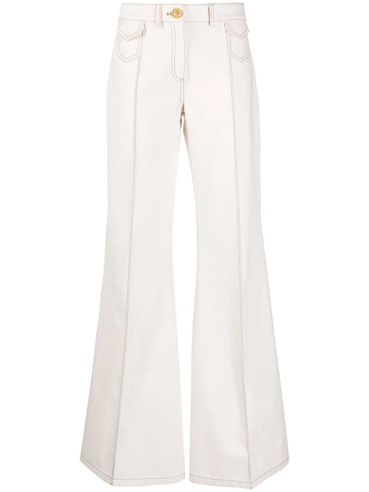 Wide-Leg Flared Trousers