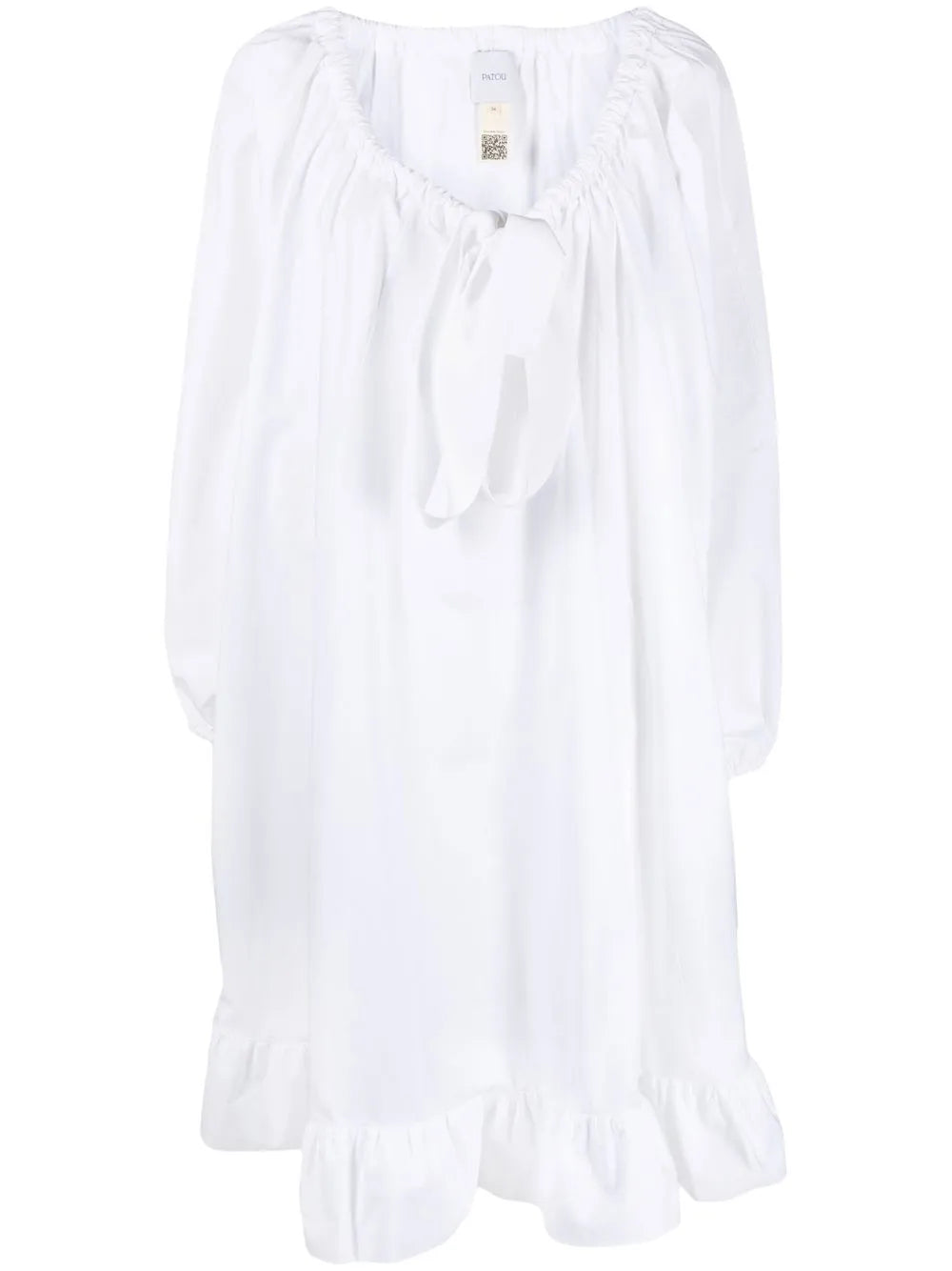 Tie-Neck Peplum Dress