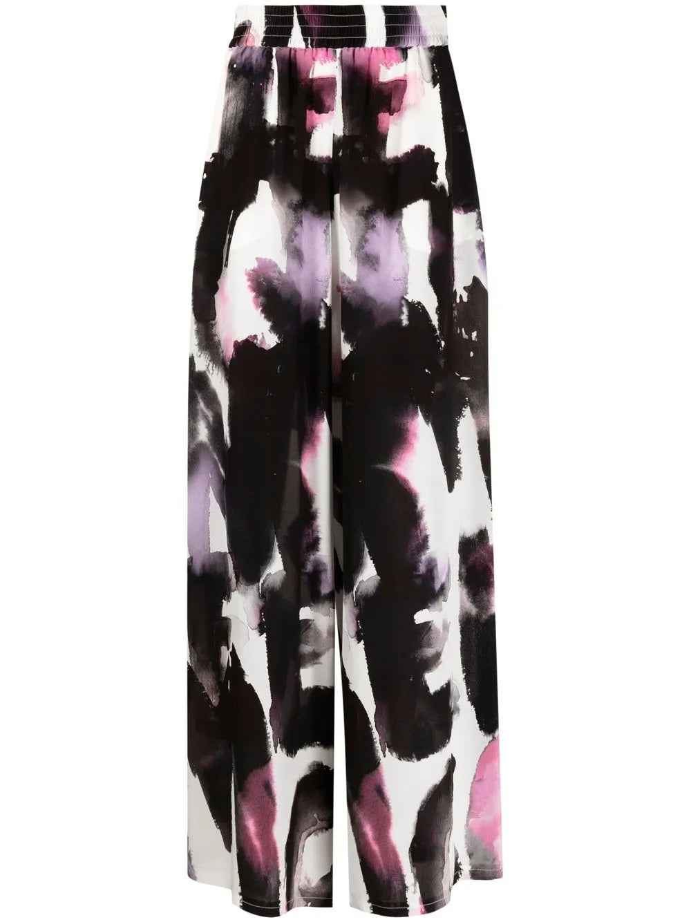 Graphic-Print Straight-Leg Trousers