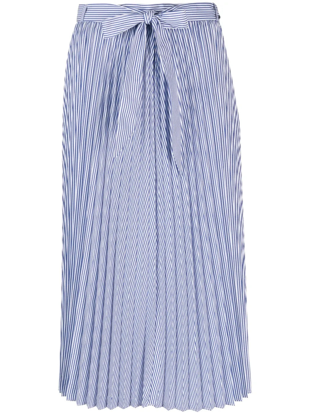 Ithaka-Stripe Pleated Midi Skirt