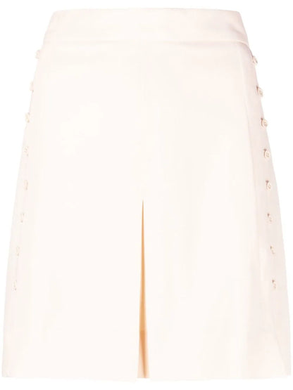 Button-Detail Mini Skirt