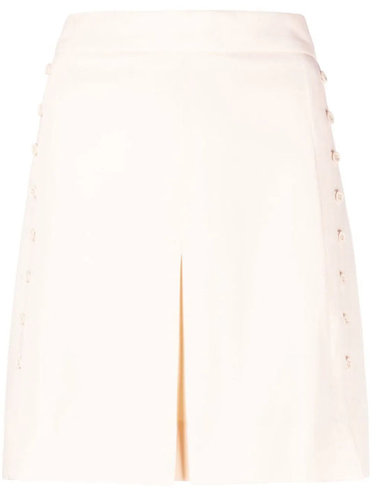 Button-Detail Mini Skirt