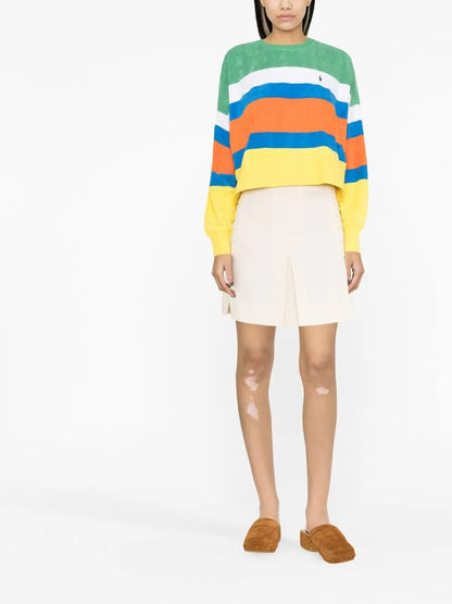 Button-Detail Mini Skirt